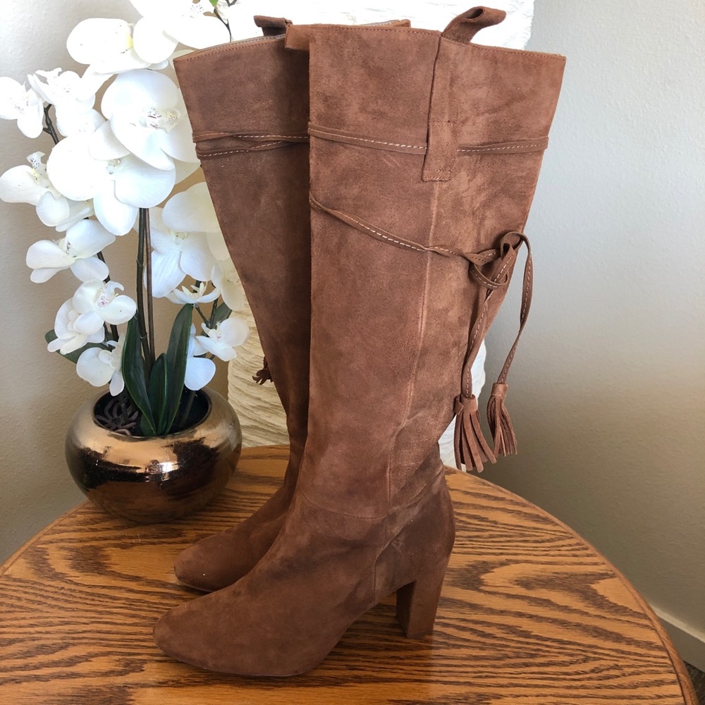 Knee high brown boots